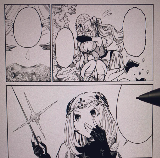 今日も原稿2ページ作画完了ー!✨ 