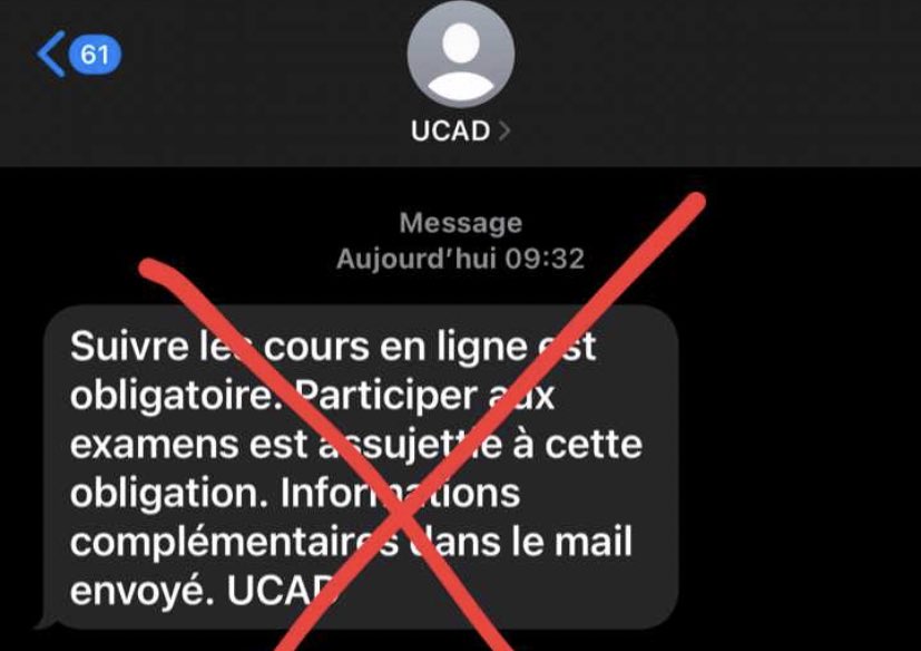 Coach_Karim1's tweet photo. Suivre les cours en ligne, c'est accepter une imposition et donner l'occasion à l'administration d'hypothéquer l'avenir de nos frères étudiants qui se trouvent dans les régions reculées du Sénégal. Le mot d'ordre ne change pas: NON AUX COURS EN LIGNE❌❌
Papa Karim S-G de AE-FLSH https://t.co/hwuNchbpej