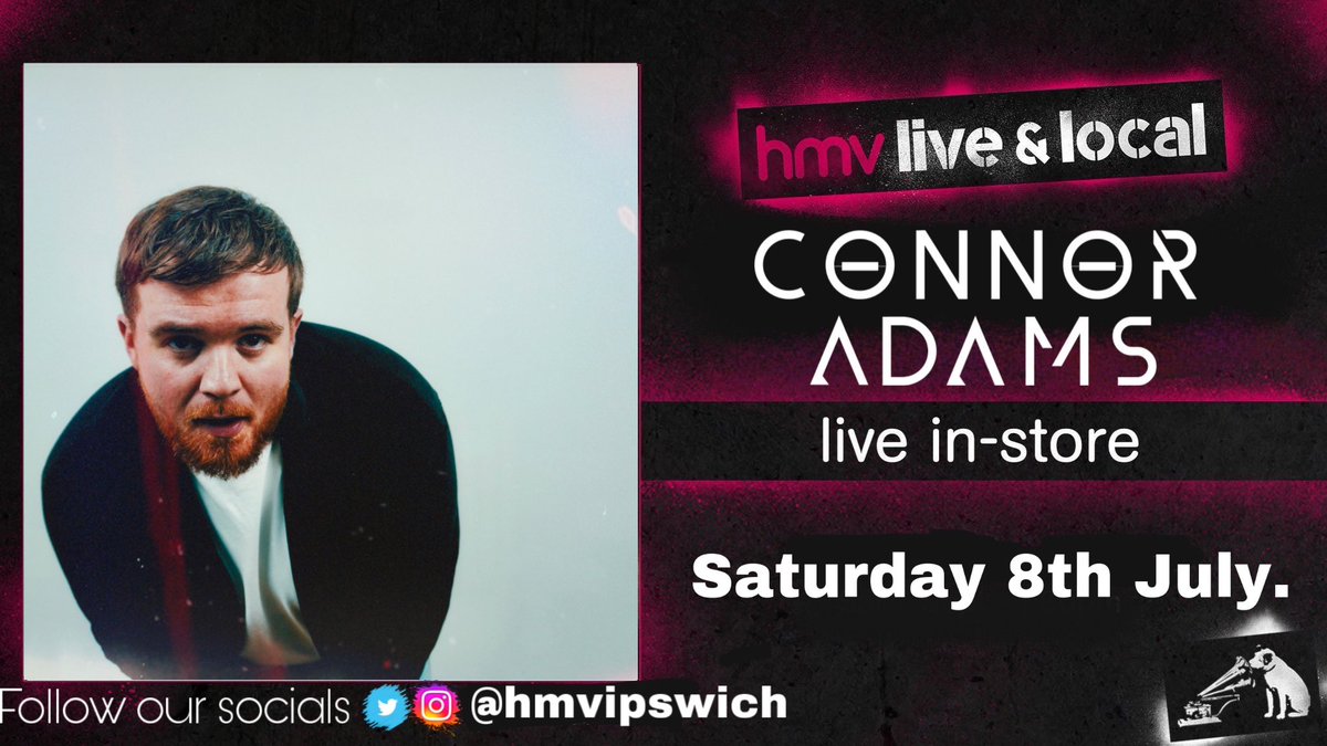 hmvIpswich's tweet photo. Don’t forget this Saturday at 2pm we have the amazing Connor Adams performing in store. Fresh from playing @IsleOfWightFest. We cannot wait! #hmvliveandlocal https://t.co/SNCuhcsRJX