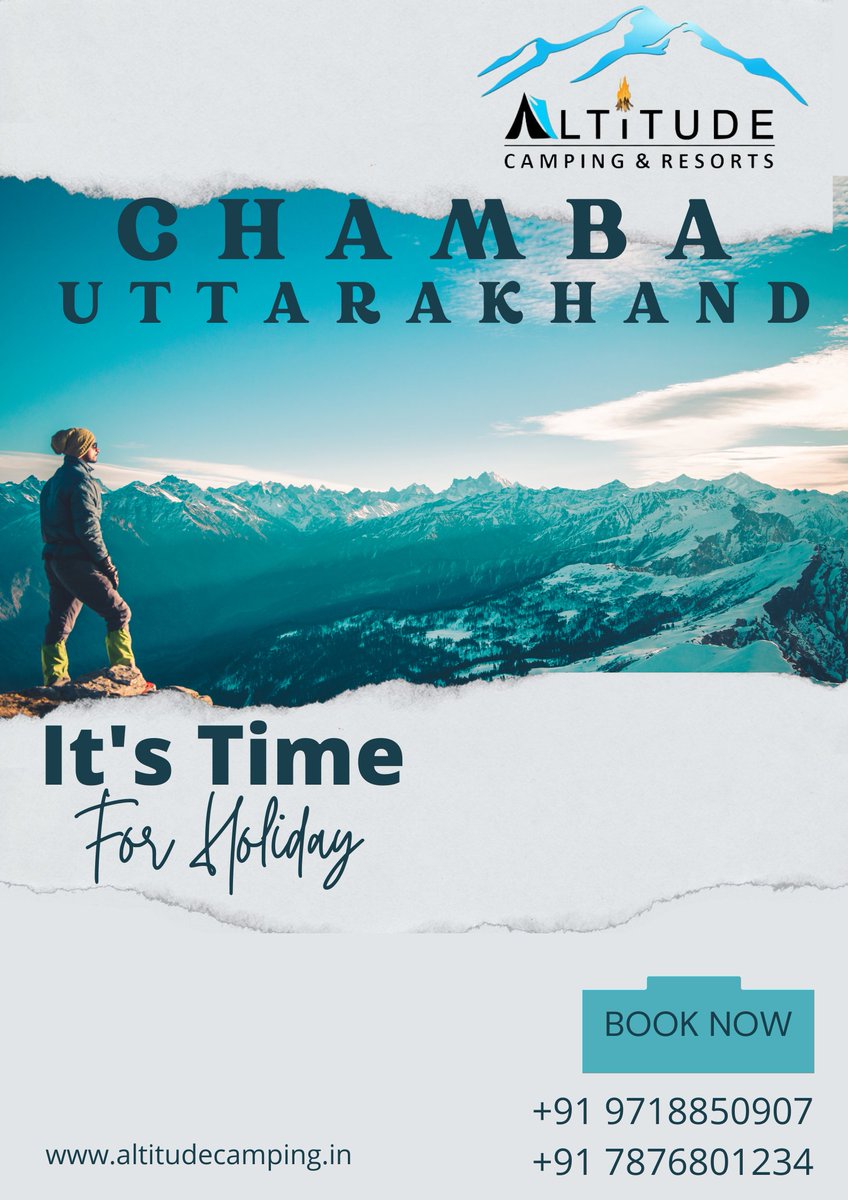AltitudeCamping's tweet photo. Explore the unexplored CHAMBA
@Altitude Camping &amp; Resort`s 
#HEAVEN 0 km
#Mount Dandhachali 3 km
#Tehri Dam 16 km
#Kanatal 15 km
#Dhanaulti 25 km
#Musoorie 50 km
#Rishikesh 60 km

FEEL THE CHILL EVEN IN HOTTEST SUMMER
WE ARE AT THE HIGHEST ALTITUDE https://t.co/37eupK19cc