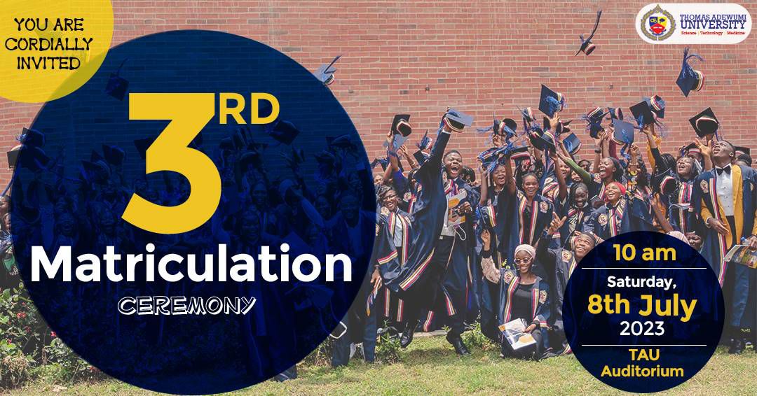 tau_university's tweet photo. ๐๐ Join us as we celebrate a milestone moment in the journey of knowledge and growth! ๐โจ
@tau_university proudly invites you to the 3rd Matriculation Ceremony of our exceptional students. ๐๐
#marticulation #celebratingexcellence #educationmatters #thomasadewumiuniversity https://t.co/QPXx7X1J5w