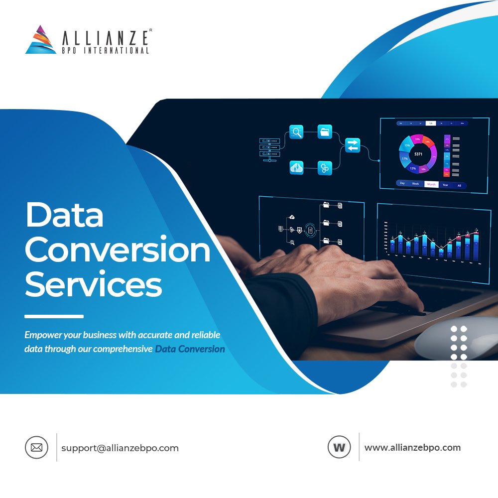 AllianzeBPO1's tweet photo. Maximise the value of your data with our tailored #DataConversionServices!
We convert data to customised formats, aligning with your specific business requirements for optimal data utilisation.
For more details, visit our website: 🌐 https://t.co/n0QfY8VITv https://t.co/KGs0LZNgrN