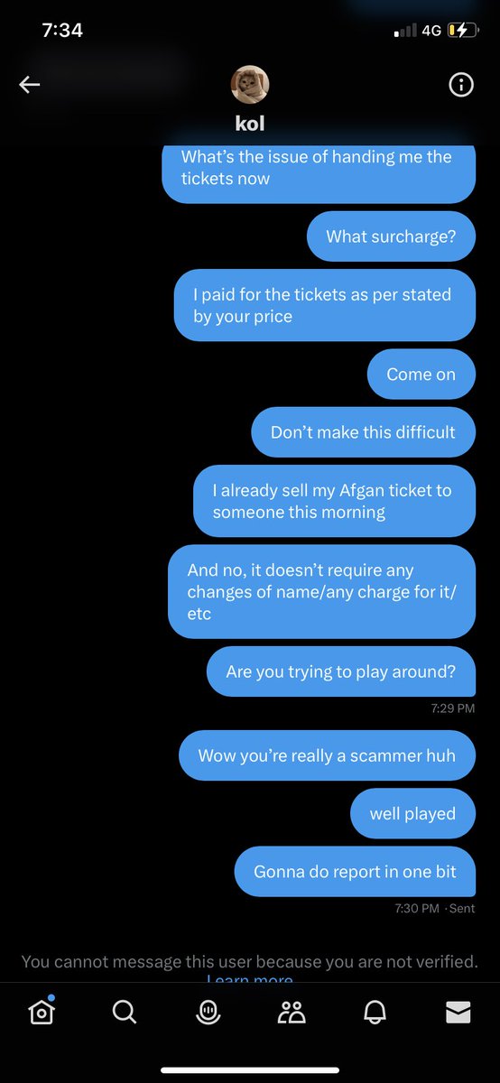 Just got scammed RM600 by this idiot @kol889. DM-ing me saying he got extra ticket, when I wired him the money he’s making it difficult, asking for extra RM200 &amp; when I didn’t give, blocked me.

SAIFUL ASRI BIN MOHD HUSSIN
STANDARD CHARTED
3881-9466-9759

Makanlah duit haram tu!!