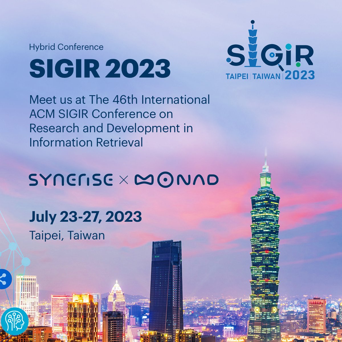 Synerise's tweet image. 📣 @Synerise #Monad at @SIGIRConf The 46th International ACM SIGIR Conference on Research and Development in Information Retrieval!
📆 July 23rd to 27th, 2023
📍hybrid/Taipei, Taiwan
Our AI Research Director Barbara Rychalska will show a core part of Monad - the #FoundationModel…