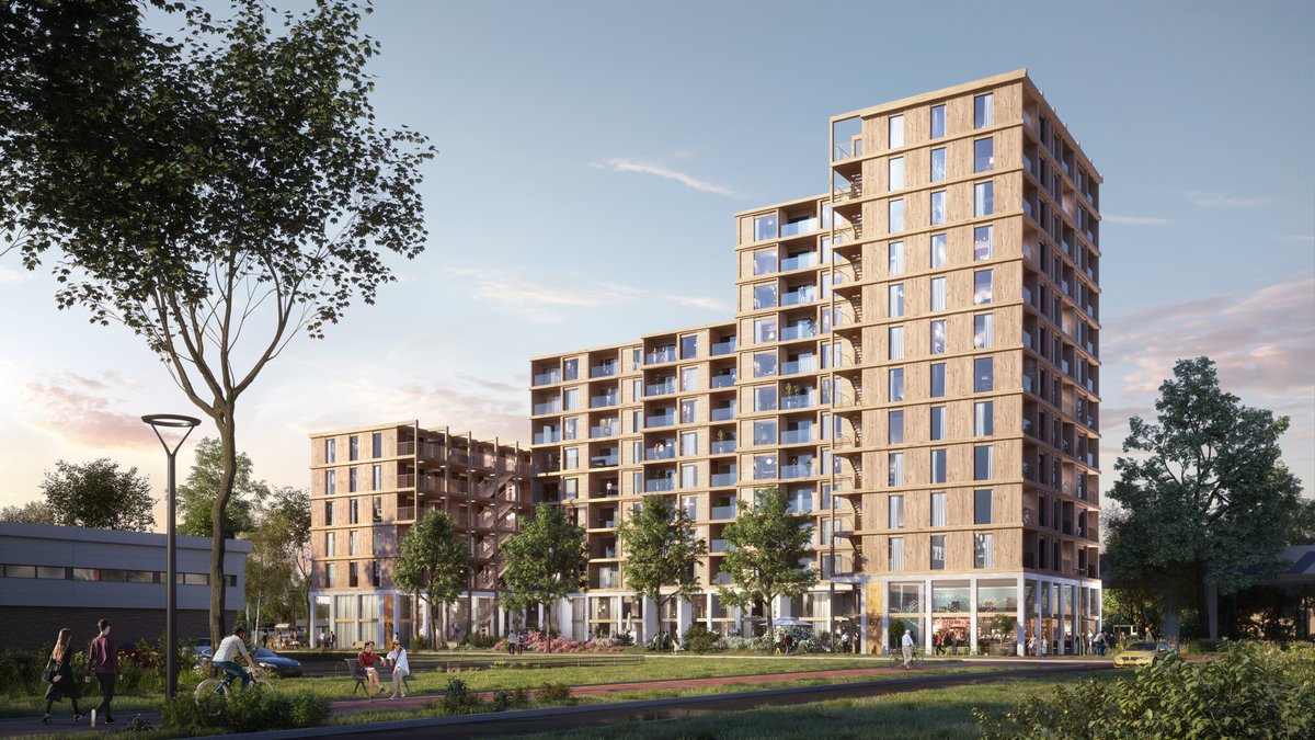 Blauwhoed's tweet image. Timbr wordt het nieuwste #modulaire wooncomplex in Zaandam. Duurzaam, lokaal en sociaal ontwikkelen komen hier samen. De modules bestaan uit #houtskeletbouw met een constructie van van beton. De productie vindt lokaal plaats bij Ursum Modulaire Bouwsystemen.