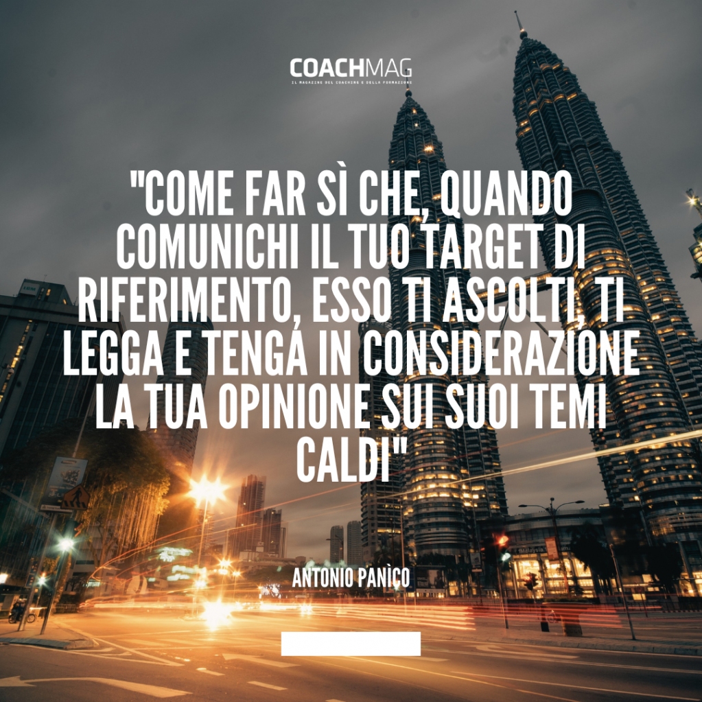Per ottenere una comunicazione davvero efficace, ci sono alcuni punti essenziali da tenere bene a mente. 
Quali?
Ce ne parla in questo numero di CoachMag Antonio Panico Business Coach a pagina 44!
Prenota la tua copia qui: 
coachmag.it/prodotto/coach…