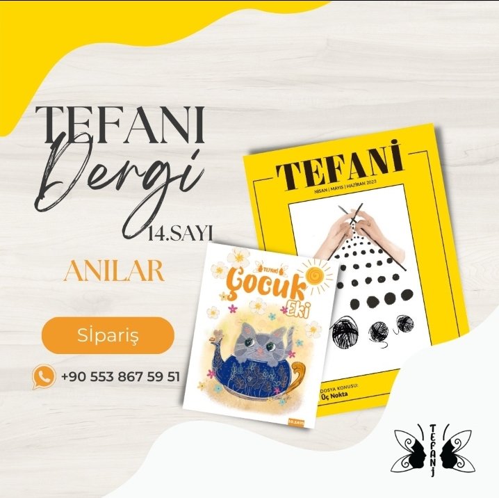 tefanidergi's tweet photo. Üç nokta aşktır…
Her nokta gizli bir Ahtır!…
Üç nokta; bitmeyendir bitemeyendir…
Hz. Mevlana
Okuyan, yazan, çizen ve bu yolda yürüyen gençliğin kalemi; Tefani ile
baharı taşıyoruz, dilinizin ucunda olduğu halde sesinize dökülemeyen kurak
kelamlara...
#edebiyat #tefanidergi https://t.co/W0DidlTAfF