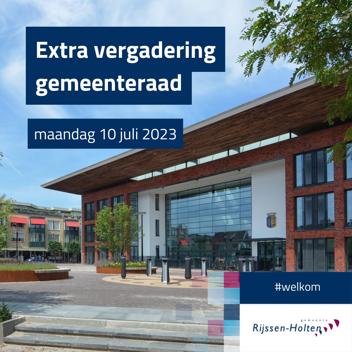 Op maandag 10 juli 2023 om 19.30 uur is er een extra raadsvergaderingover het plan om vakantiepark De Lindenberg aan te kopen en te verhuren aan het COA. 
Kijk voor de livestream, agenda, documenten en informatie over inspreken op bit.ly/3rfGCp2