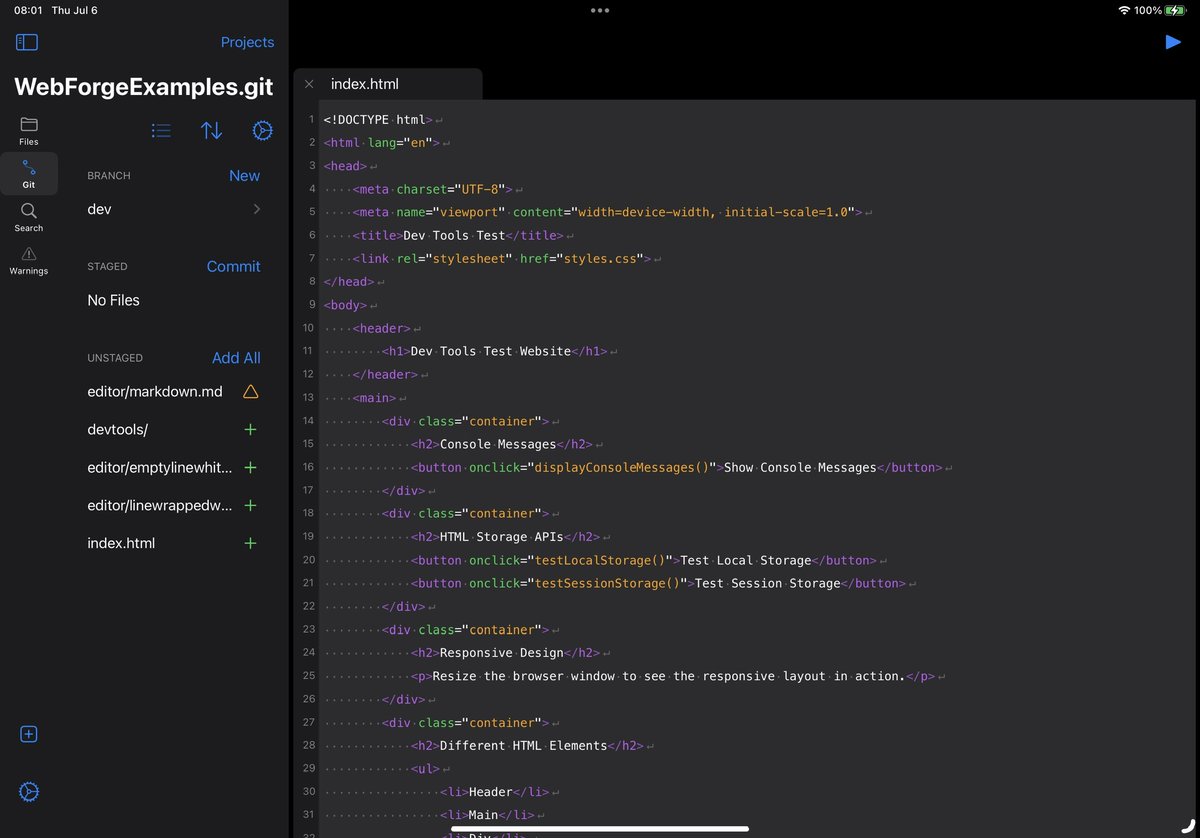 webforgeide's tweet image. 🛠️ Wave goodbye to juggling apps! Code, preview, and commit all in one place. This is WebForge IDE. Coming soon! #WebForge #WebDev