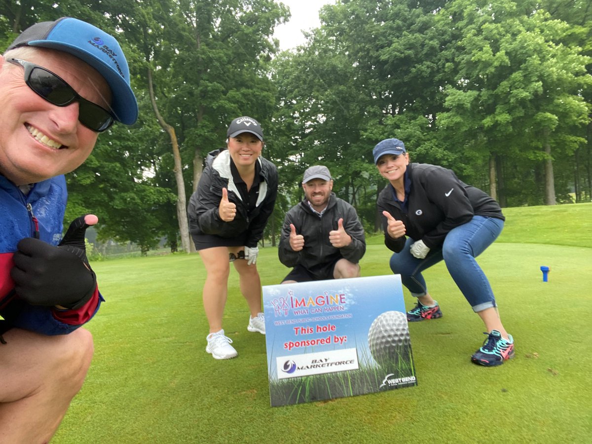 BayMarketForce's tweet photo. We had the pleasure of participating in the West Bend Public Schools Foundation golf outing this year. 

It was a good time! With our Head Office located in West Bend, WI, we're proud to support the foundation that gives back to the local school district. https://t.co/Ep9ac24e0t