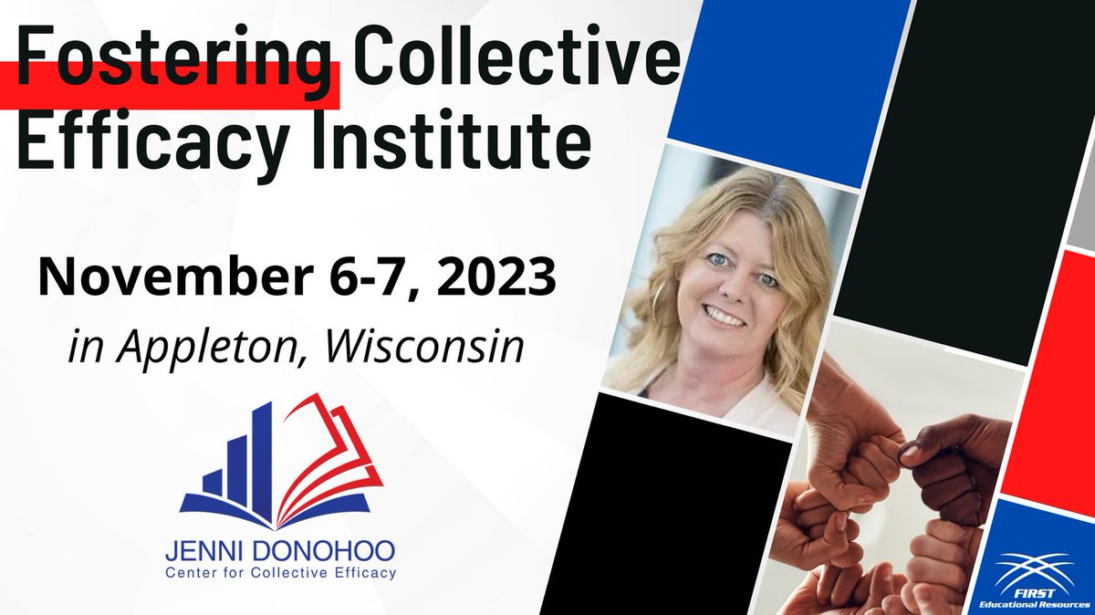 Looking to build collective efficacy and sources that strengthen collective teacher efficacy? Join Jenni Donohoo for the Collective Efficacy institute November 6-7, 2023 in Appleton, Wisconsin! firsteducation-us.com/fostering-ce