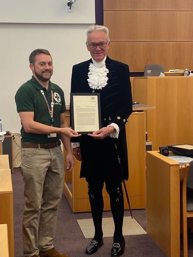 Congratulations Colin!

Colin was presented with a certificate of #commendation by the #HighSheriff of #Suffolk, Mark Pedlington, awarded by Judge Levett for his service whilst responding for #SARS as a #CriticalCare #Paramedic

Very well deserved 🤩