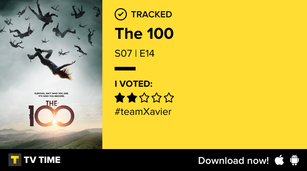 soosha94's tweet photo. I've just watched episode S07 | E14 of The 100! #The100  https://t.co/FTPZ7PaJEF #tvtime https://t.co/V3r1WMULZY