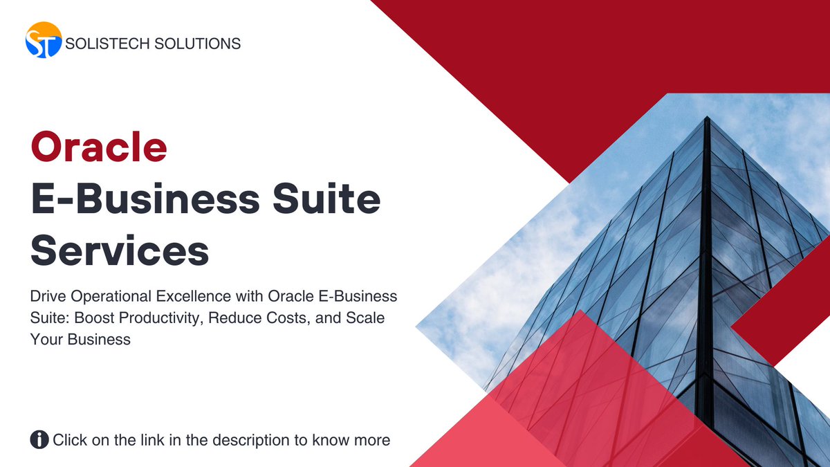 Solistech's tweet photo. Harness the potential of Oracle E-Business Suite with Solistech Solutions. Unlock seamless integration, advanced analytics, and operational excellence. Get started today: https://t.co/HH812ih5LJ
.
.
#OracleSupport #oraclecardseEBS #DatabaseSupport #ERP #OracleAppsTechnical https://t.co/WQw2Bw0VZ4
