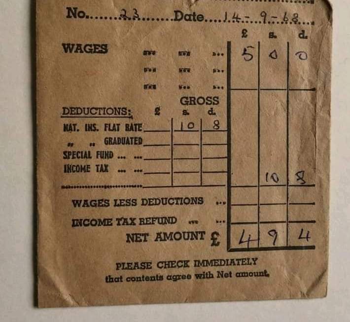 Retweet if you remember a pay packet like this.