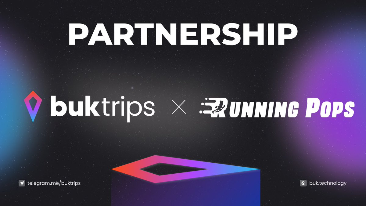 BukProtocol's tweet photo. ✨🚨PARTNERSHIP ANNOUNCEMENT🚨✨

We are proud to announce 🤝partnership with @runningpopsgame 

Book 🏨 hotel rooms on Buktrips, get exciting discounts and get #whitelisted for NFT Trading

💫Plus, You will get 🌆CITY NFTs minted.

#Buktrips #Travel #NFT #RunningPops https://t.co/2mFORWGarB