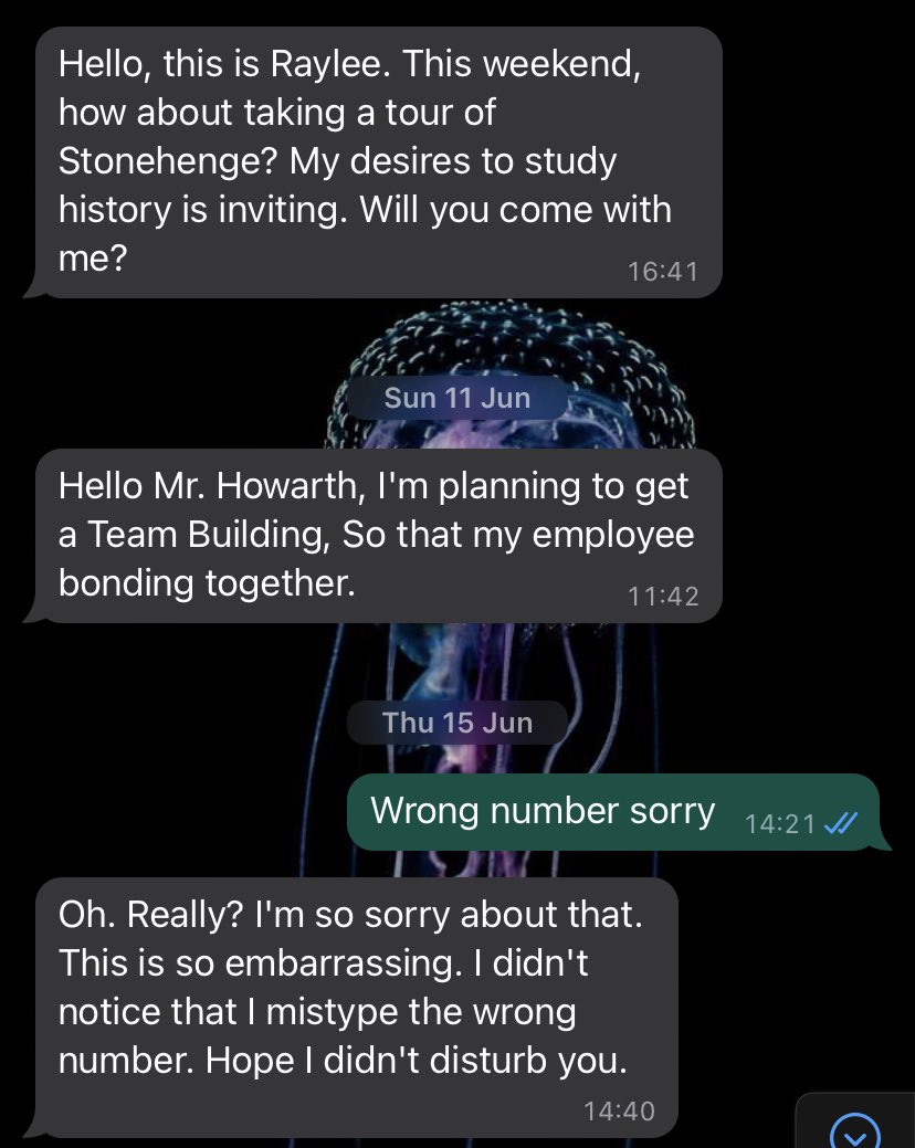 MaxCSin's tweet photo. Been getting a lot of messages on WhatsApp from people I don’t know. Knowing it’s probably some form of scam, I keep them going for as long as possible to waste their time.

Learned a few things as they all seem to have a similar pattern/method of getting to the scam part. https://t.co/8X54D6JuVQ