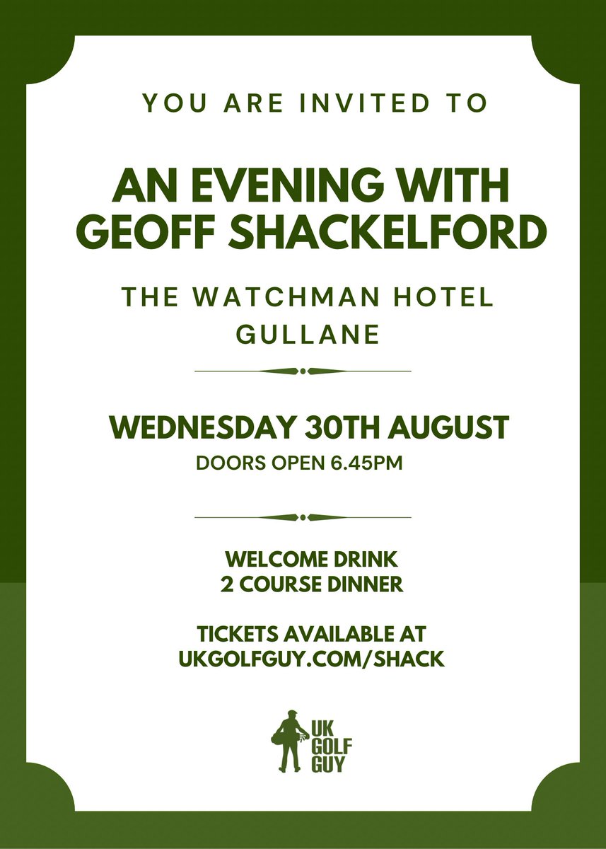 ukgolfguy's tweet image. Tickets for ‘An Evening with Geoff Shackelford’ are available now -

ukgolfguy.com/shack

Join us for drinks, dinner and pearls of wisdom from @GeoffShac with guest interviewer @RuMacdonald.