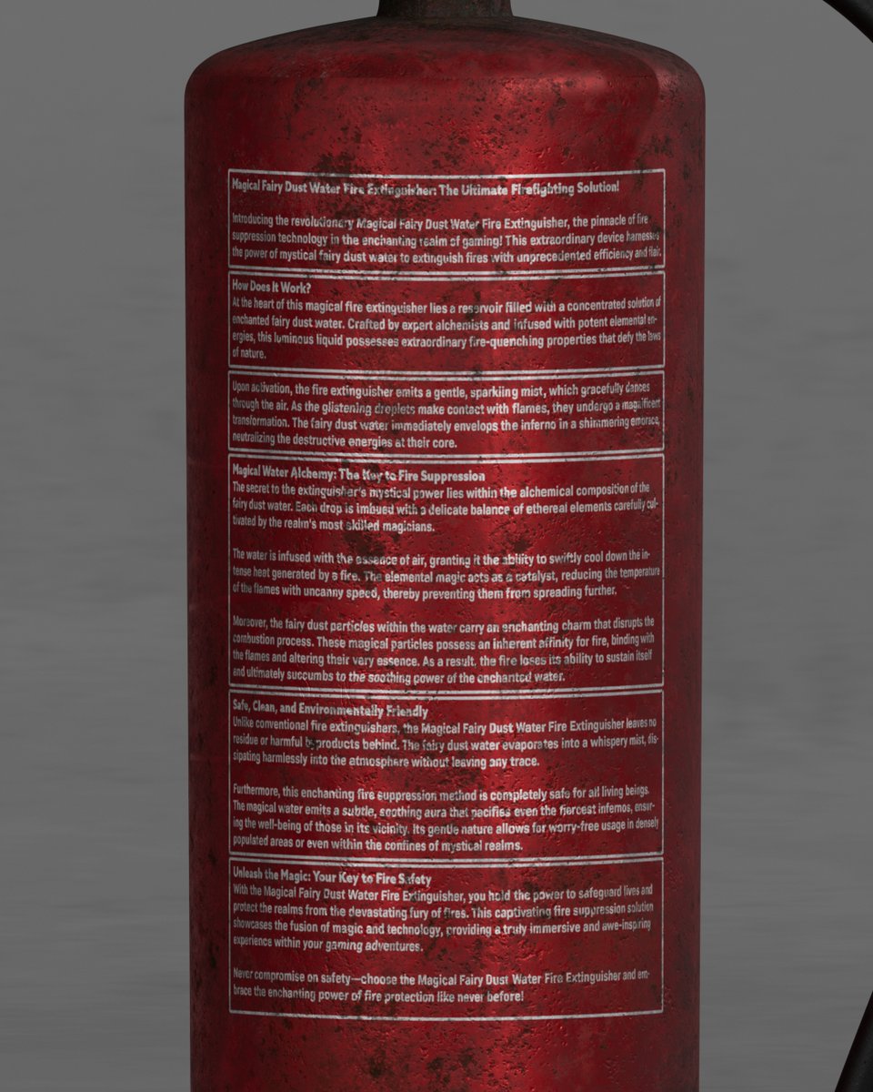 Brandons_Animat's tweet photo. Made a Fire Extinguisher Model... Little easter egg for you in the text https://t.co/yWCnp3dayh
