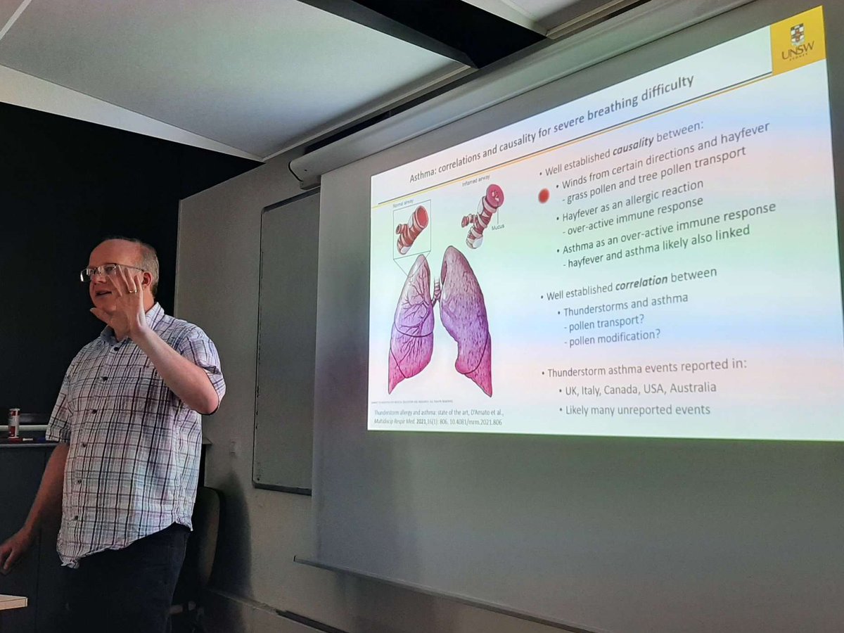 A big thank you to <a href="/SWPrescott/">Stuart Prescott</a> showing us the importance of thunderstorm asthma and the chemistry behind it from the chemistry of clouds to surface chemistry of polen inhalation through thunderstorm radical soup with beautiful neutron reflectance or QCM-D results.
