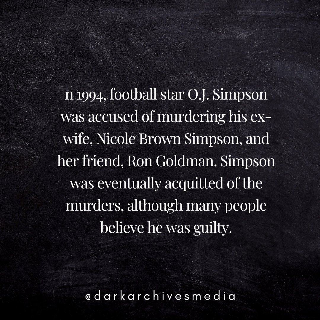 darkarchivesmed's tweet photo. "A Controversial Verdict: The O.J. Simpson Trial Divides a Nation" #football https://t.co/akGWz2YU6F