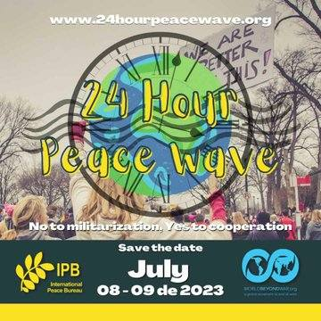RTVP_POBLE's tweet photo. #VALÈNCIA s'uneix a ona pacifista
#24HxPaz #24Hpeacewave que recorrerà el món 👉8 Juliol 20:00 Plaça de la Mare de Déu
Convoca @valenciaxLaPau
Us esperem, també deixarem registre de l'acte, salut
#AturemLesGuerres #yestopeace #notomilitarization https://t.co/8W7otb2YnX