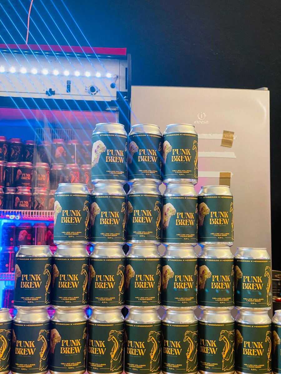 ETHBarcelona (@eth_barcelona) on Twitter photo Free <a href="/metabrewsociety/">MetaBrewSociety</a> beers are now available at the bar in Lunar Park📍🍻
Cheers to that✨🥳
Have you tried the Punk Brew our friends made specifically for ETHBarcelona with a custom recipe? 🌞
Share a pic if you have👇🍺 Free <a href="/metabrewsociety/">MetaBrewSociety</a> beers are now available at the bar in Lunar Park📍🍻
Cheers to that✨🥳
Have you tried the Punk Brew our friends made specifically for ETHBarcelona with a custom recipe? 🌞
Share a pic if you have👇🍺