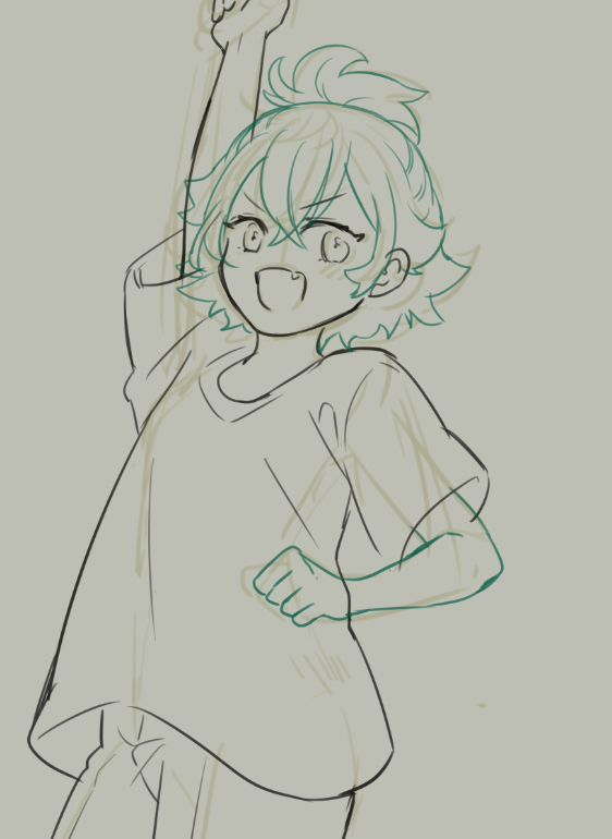 「描くかァ」|柚子のイラスト