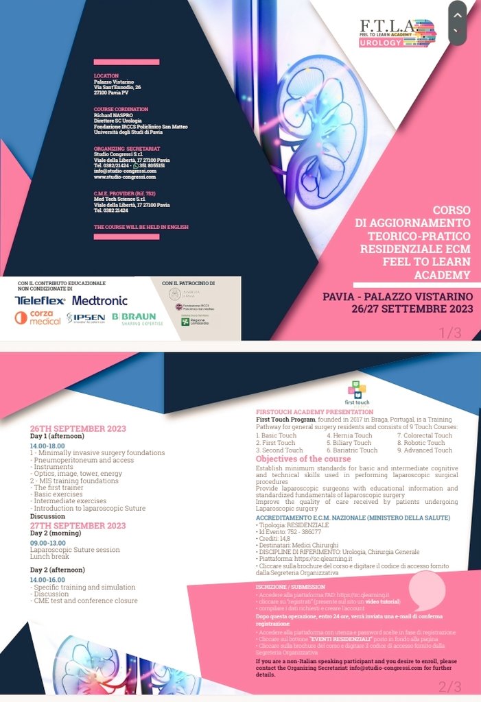 RNaspro's tweet image. Still some places available for a september 2 day 'hands on' laparoscopic course in Pavia!
