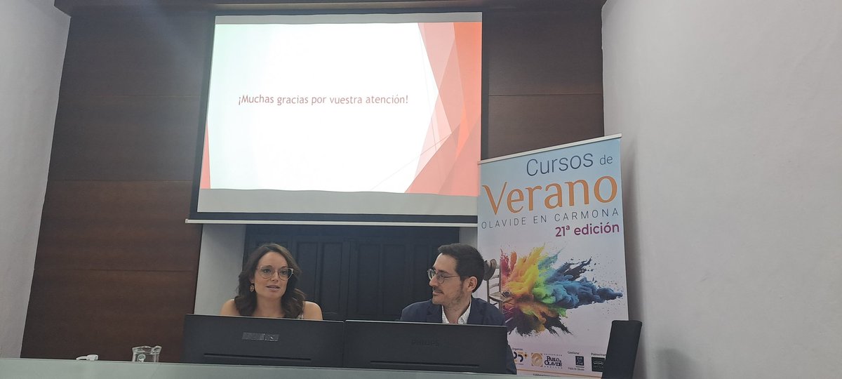 martavelezr's tweet photo. Ayer finalizamos el curso de verano " Comunicación política para un super-año electoral" organizado en @olavidecarmona. Hablamos de asesoría y campañas con @MAlvarezAviles @GiselleGHipola @mgtalort
Gracias a los aistentes, ponetes, a  @pablodeolavide, a @CEAndaluces y a @_ViMa2 https://t.co/6c19edsLCf