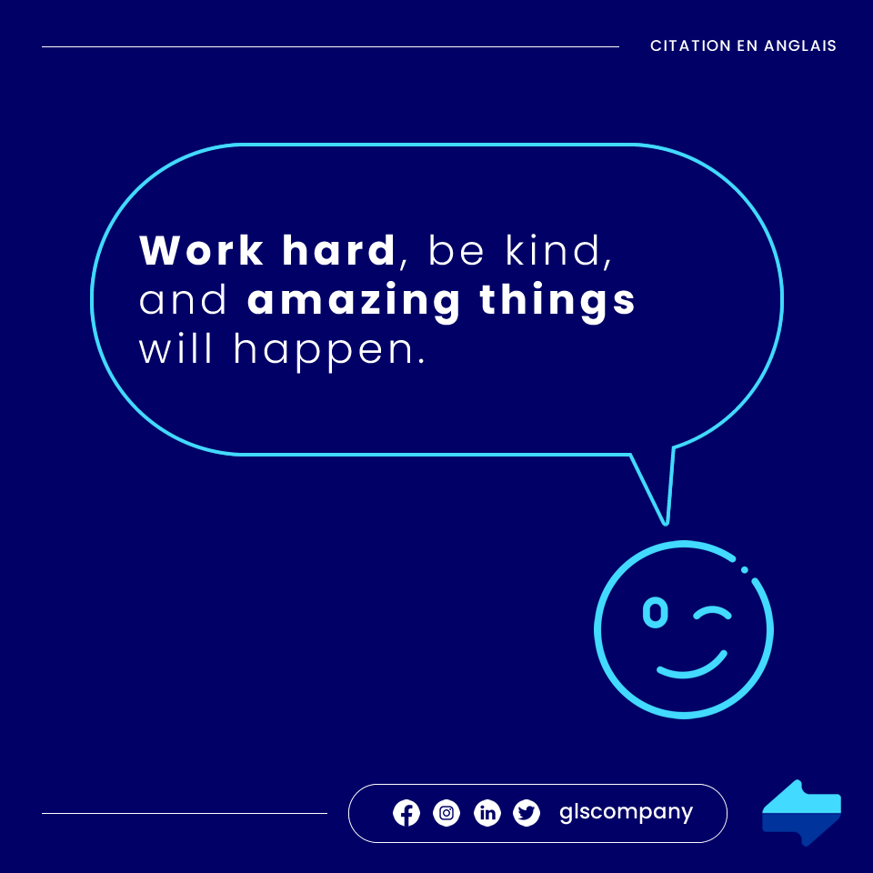 GLScompany's tweet photo. Quote of the week. 📷
#interpretariat #traduction #GLS #CrossingLanguageBarriers #quote #workhard #bekind https://t.co/uqrjLnxsKi