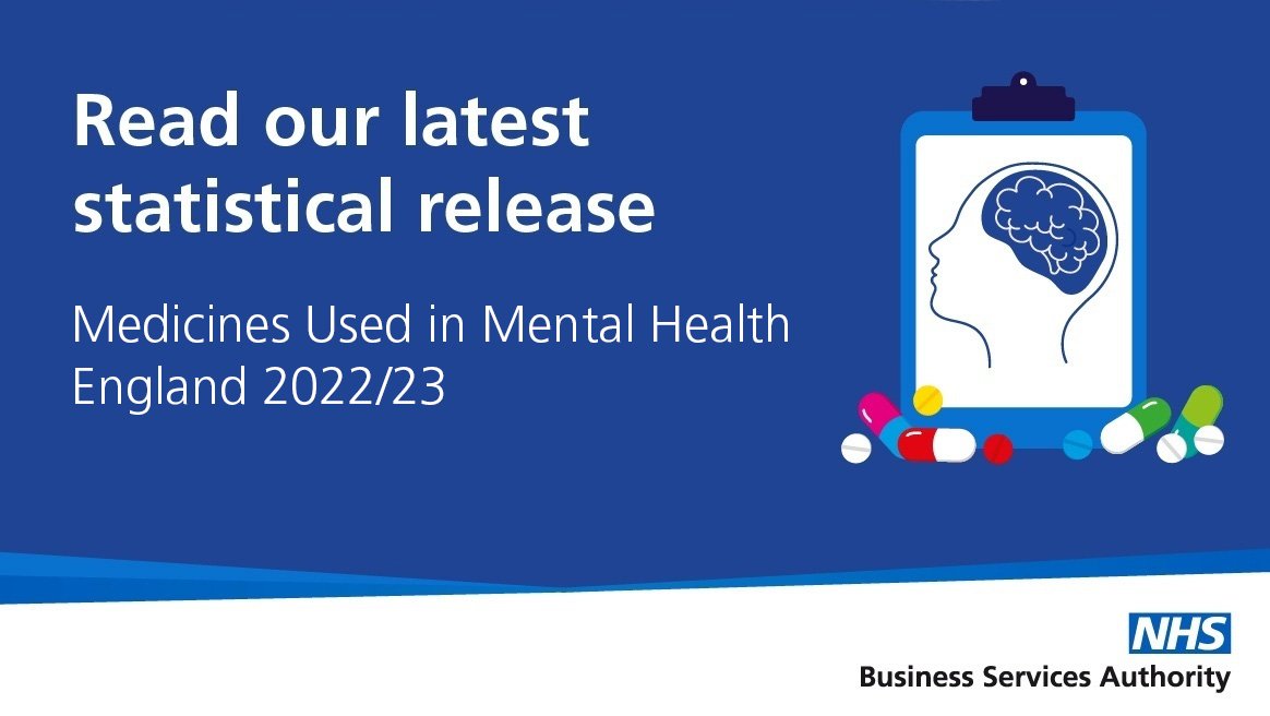 Today we release the latest statistics on Medicines Used in #MentalHealth, showing prescribing data in England over the last 12 months.

Read more: media.nhsbsa.nhs.uk/news/nhs-relea…

Key findings 🧵