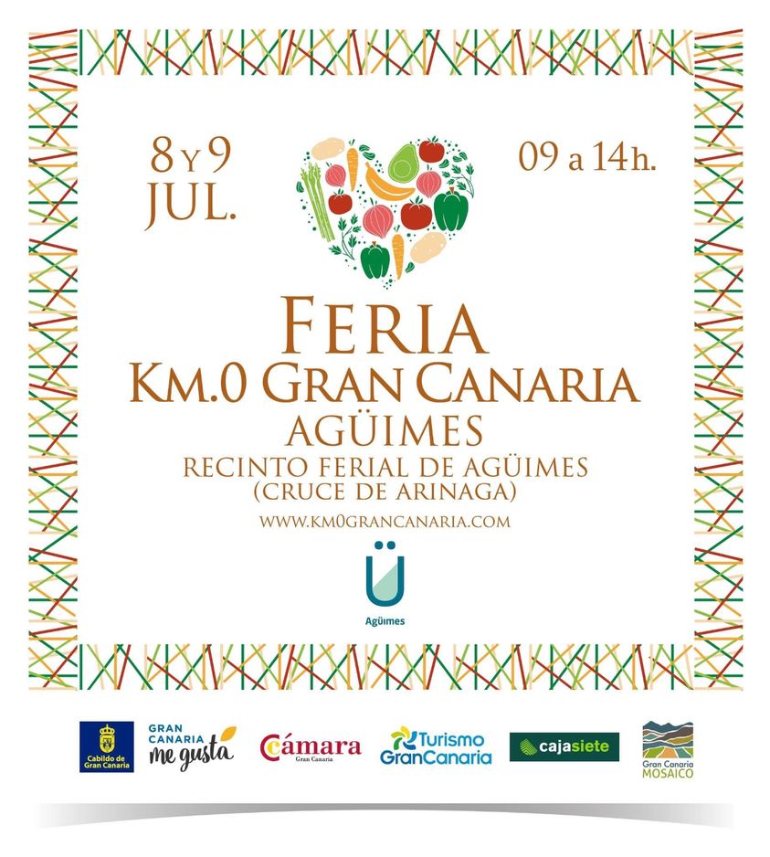 CamaraGCanaria's tweet photo. 🔝La #FeriaKm0 Gran Canaria llega #Aguimes los próximos 8 y 9 de julio con una amplia representación de productores y comercializadores de la isla🍌🥑🧀🍷

 ¡¡No te la pierdas!!

@GranCanariaCab
@grancanariamg
@AytodeAguimes
#productolocal #grancanaria #sectorprimario https://t.co/VSuMCIsQVP