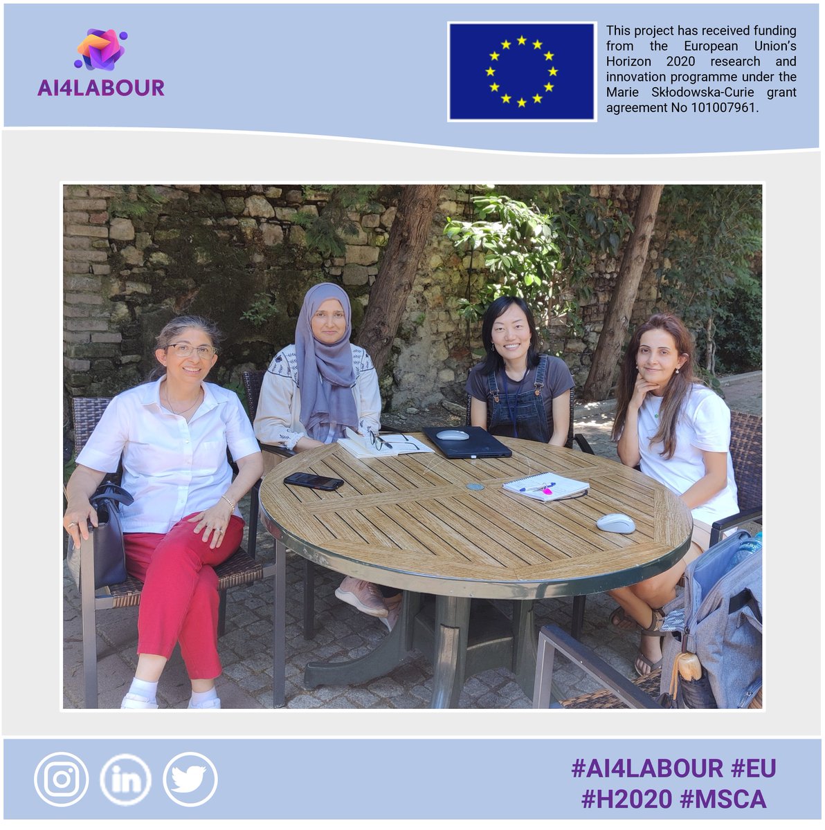 The #AI4Labour researchers from UoW had a delightful visit to KHAS in İstanbul, where they engaged in vibrant discussions on working papers 😍 We can't wait for upcoming research papers!

#H2020 #EU #MSCA