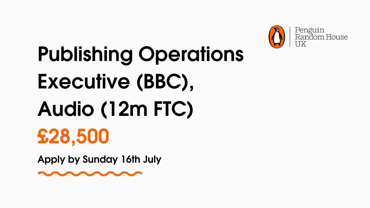penguinukjobs's tweet photo. 🐧📢Would like to help to shape the future of audiobooks? 

We're looking for someone to work closely with our BBC Audio Editorial team and be involved in the whole publishing process – from acquisition to publication and beyond!

More info: https://t.co/gCLB7n06oQ https://t.co/Azee26D6vy