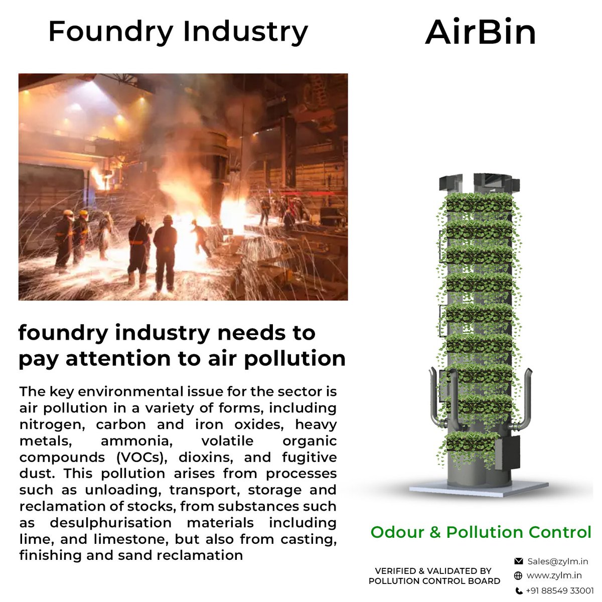 he foundry industry contributes to air pollution through the emission of particulate matter

#AirPollutionAwareness #AirPollution #HealthHazards #ProtectOurHealth #EnvironmentalHealth #zylm #zepl