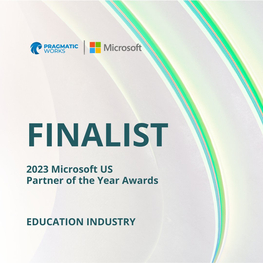 PragmaticWorks's tweet image. We are thrilled to announce were have been named a finalist for the 2023 Microsoft US Partner of the Year Award.
The Awards recognize partners that developed and delivered outstanding Microsoft-based applications, services and devices. #MicrosoftPartner #PragmaticWorks