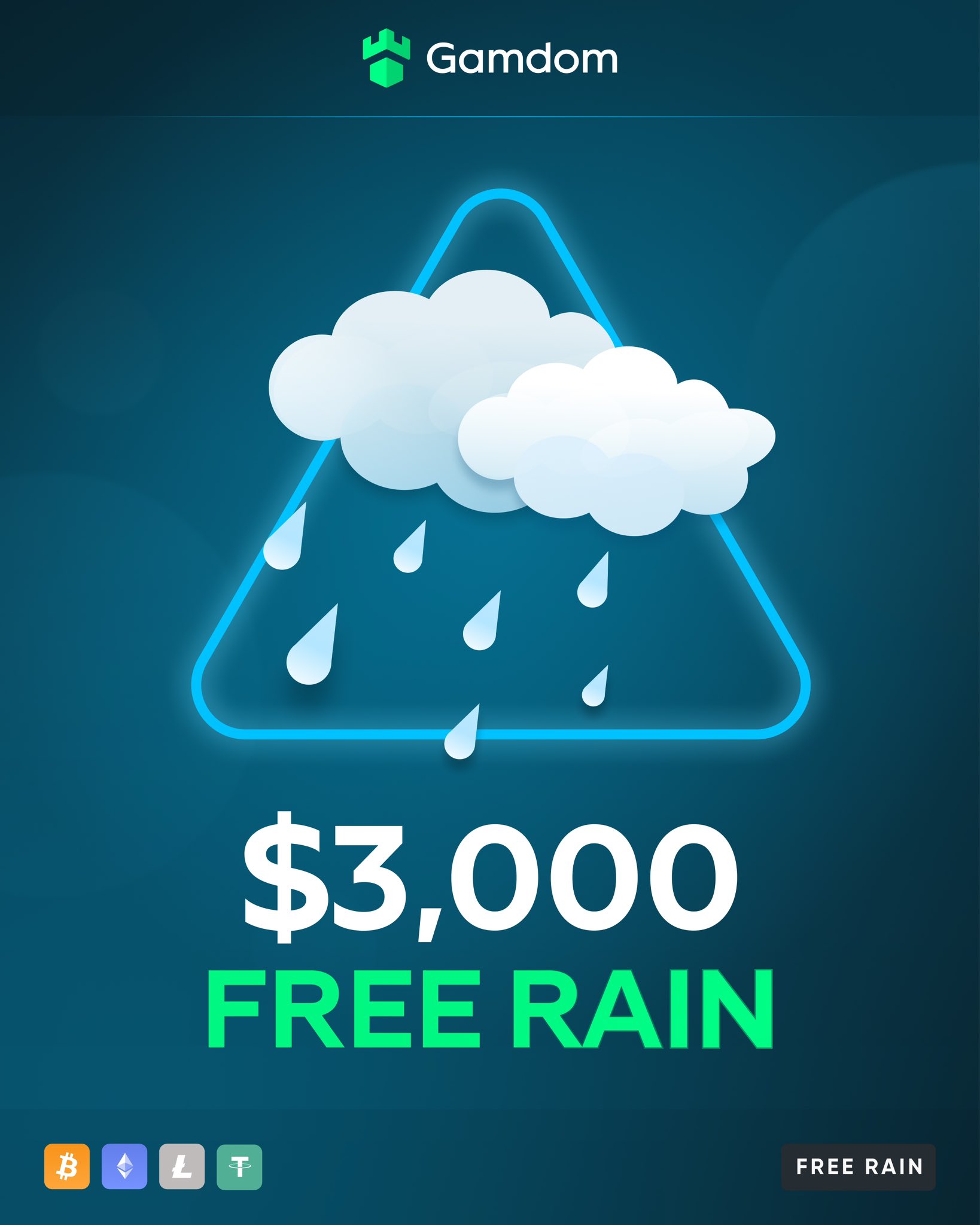 Gamdom.com on Twitter: "⚡️⛈$3,000 Free Rain! ⛈⚡️ Claim some Free Cash