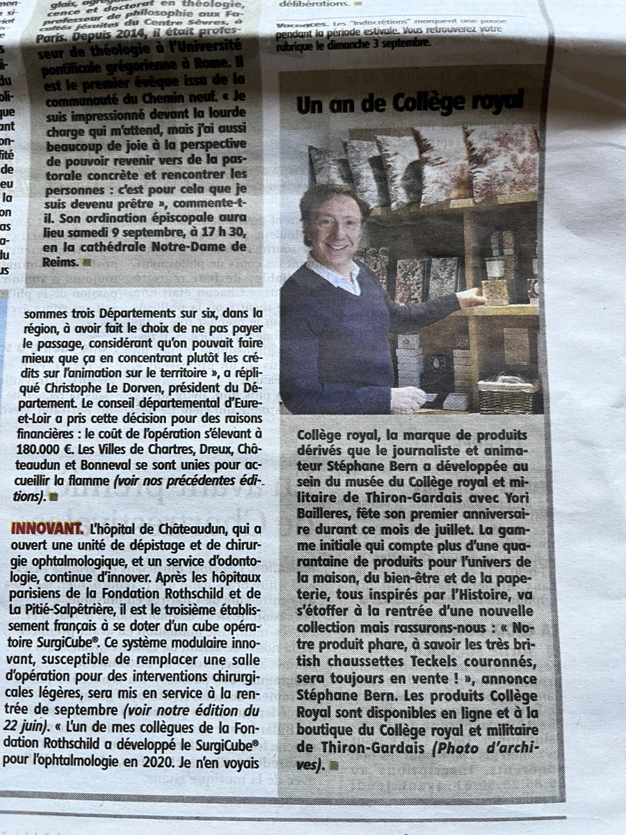 CollegeroyalSAS's tweet image. 🎂 1 AN 🎂  Collège Royal fête son #anniversaire 🎉   Que d&apos;évolutions en 1 an, de nouveaux produits et de retours chaleureux et satisfaits de nos clients ! Nous poursuivons l&apos;aventure tout aussi enthousiastes qu&apos;en 2022 !  
Merci à @lecho_fr pour cette mise en lumière 🙏