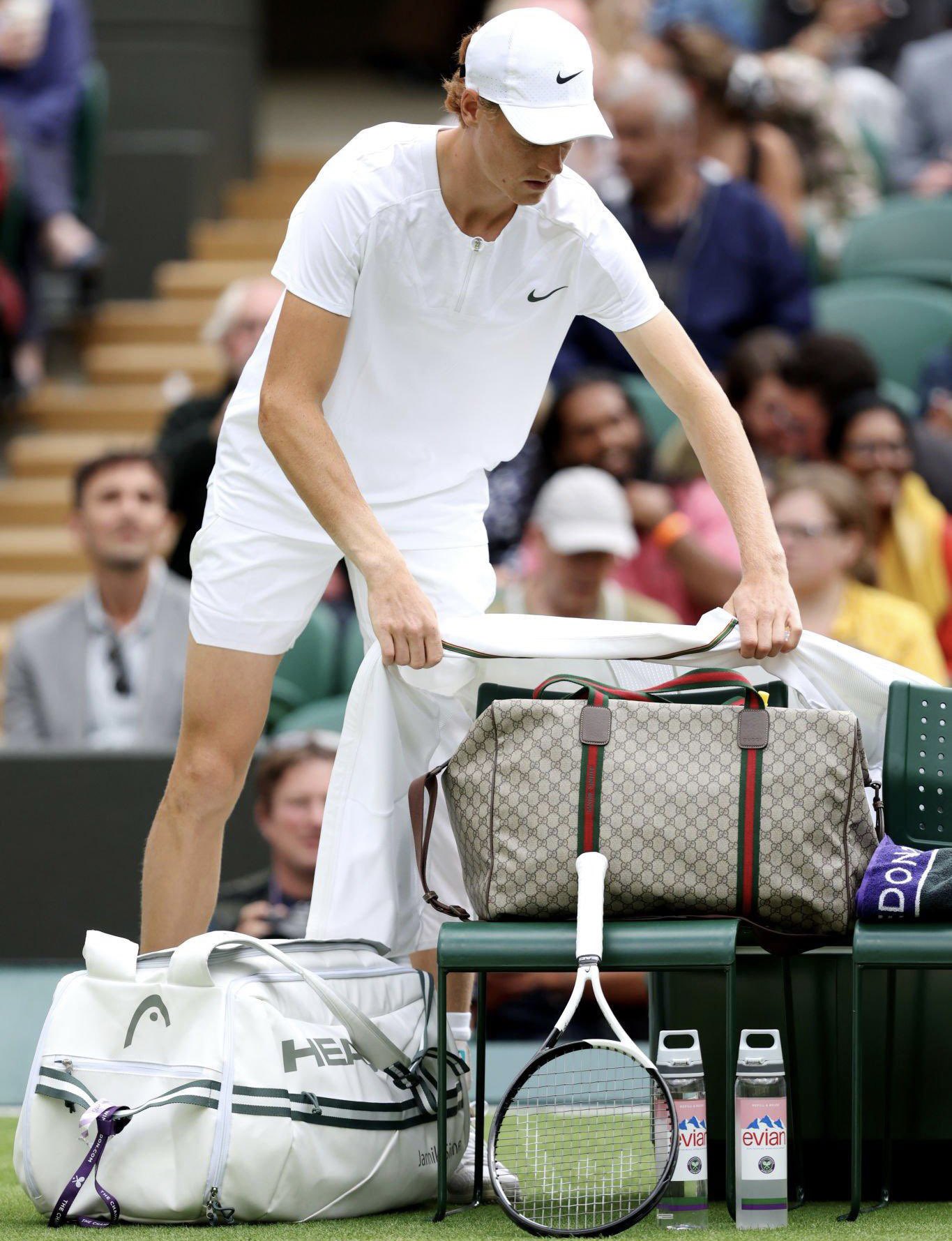 The Tennis Letter on X: Jannik Sinner on his Gucci Bag: “The Gucci Bag  certainly doesn't help me win matches.” 😂  / X