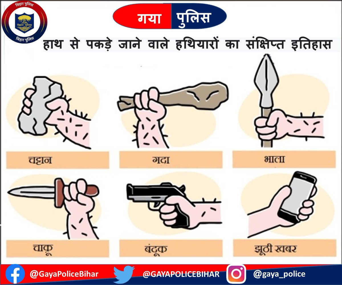 सोशल मीडिया पर प्राप्त किसी भी संदेश को सत्य मान कर आगे फॉरवर्ड करने से बचें। पहले तथ्यों की  पड़ताल करें और समाज में सकारात्मक प्रभाव लाने वाले पोस्ट को ही शेयर करें।
<a href="/bihar_police/">Bihar Police</a> 
<a href="/IPRD_Bihar/">elon musk</a> 
<a href="/thegreatkbc/">ashish bharti</a> 
#GayaPolice
#gaya_police_at_your_service