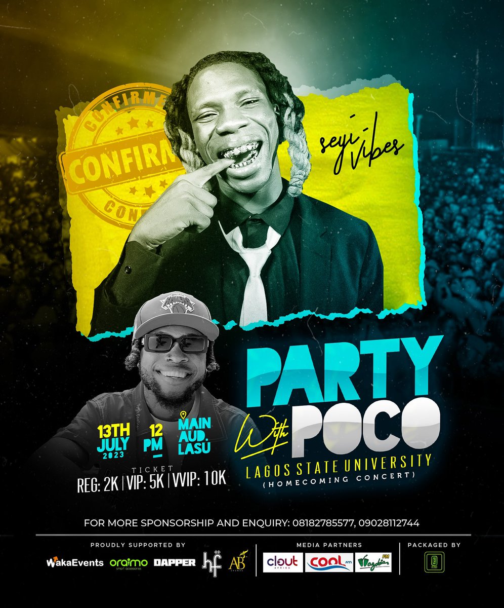 LasuFM's tweet photo. Pocolee Home Coming 🚀🚀

Mark your calendars and get ready to party,vibe and groove at the home coming party with @Poco_lee21 happening right here in Lasu.🥳

Click the link on this link for your tickets 

https://t.co/0UwRSMyfvW

#Homecomingwithpocolee
#optimizeentertainment https://t.co/1PHcG5je6y