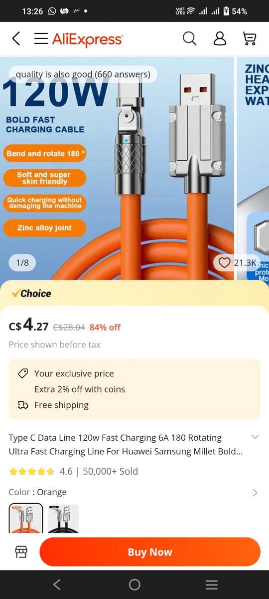 KwanChingLai2's tweet image. affiliate.alcaamp.com/scripts/5onc72…

Upgrade to our 120W Type C Charging Cable for lightning-fast charging speeds. Its durable, tangle-free design ensures long-lasting use. Don't settle for slow charging - upgrade your charging now! 

#TypeCChargingCable #FastCharging #Durable #TangleFree