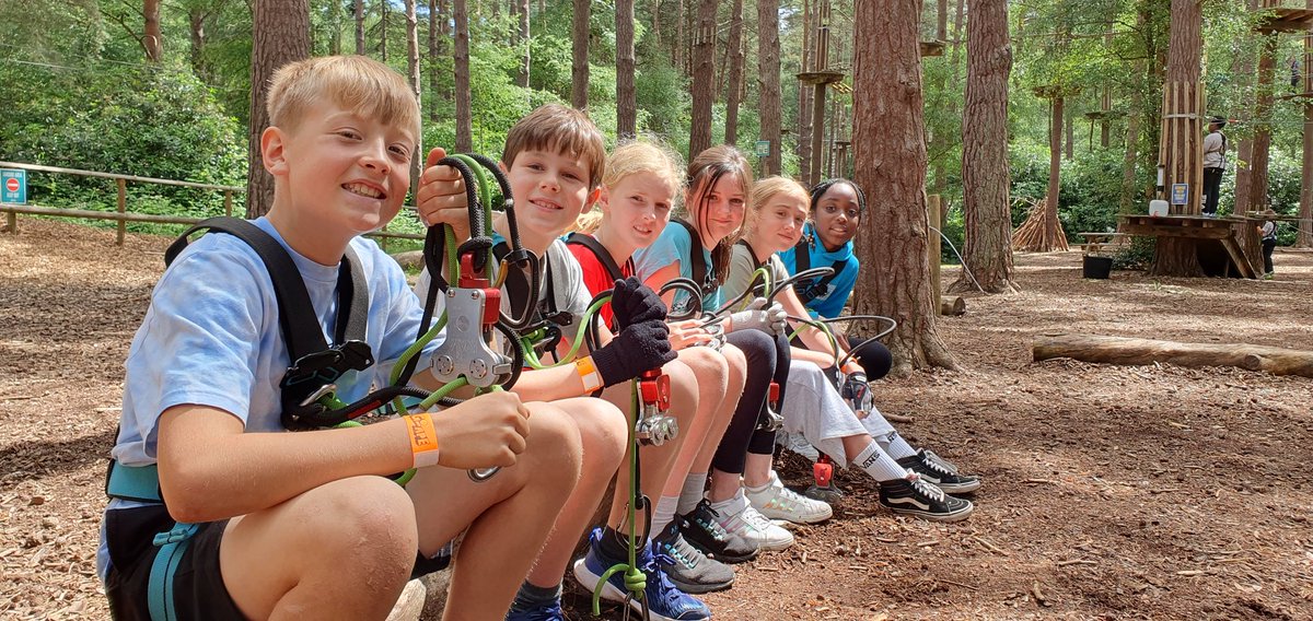 DunmoreSchool's tweet photo. As a reward for working hard all year,  Year 6 are enjoying an amazing day out at #goape https://t.co/roPhjh7UC7