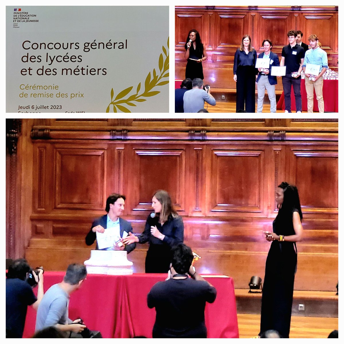 ProviseurB's tweet photo. Excellence de la voie professionnelle avec les remise des prix au Concours Général des Métiers. Félicitations à Aaron Benites pour sa 1ère place en spécialité Métier et art de la pierre. Bravo aussi aux enseignants @gaudierbrzeska qui l'ont accompagné dans sa préparation. https://t.co/bvIeva1CD1