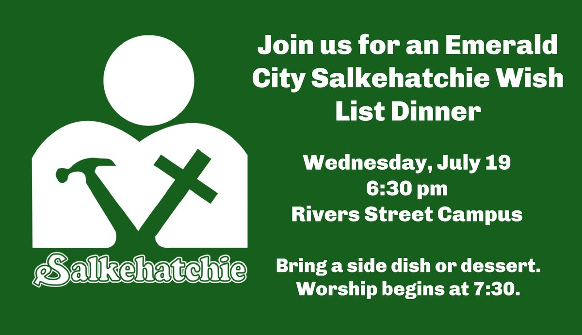 stmarkgreenwood's tweet photo. Emerald City Salk is coming up soon.  Make plans now to attend the wish list dinner July 19. https://t.co/Ixde6IbbCB