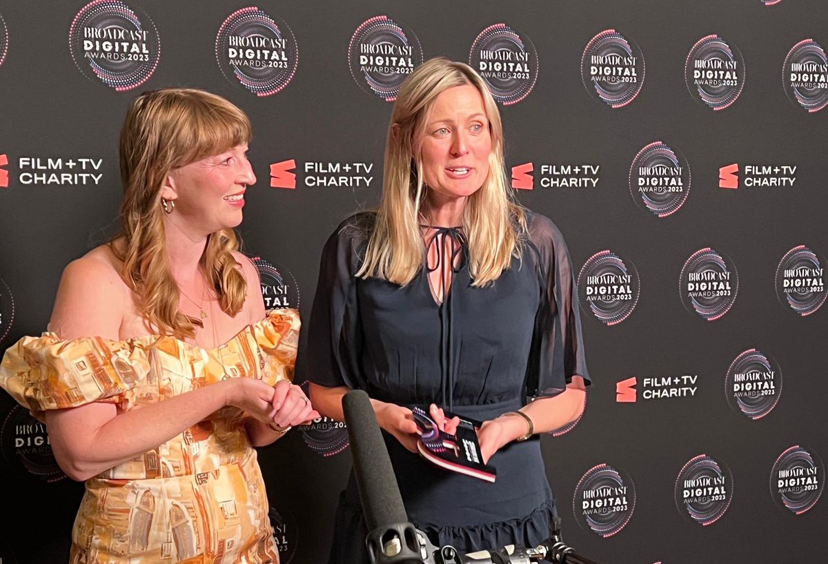 WeAreYetiMedia's tweet photo. Absolutely over the moon that Yeti won Multi-Channel Production Company of the Year at the 2023 Broadcast Digital Awards. To have triumphed against such amazing competition is the stuff of dreams! #stillinshock @price_sian https://t.co/v1H5a1IkHs
