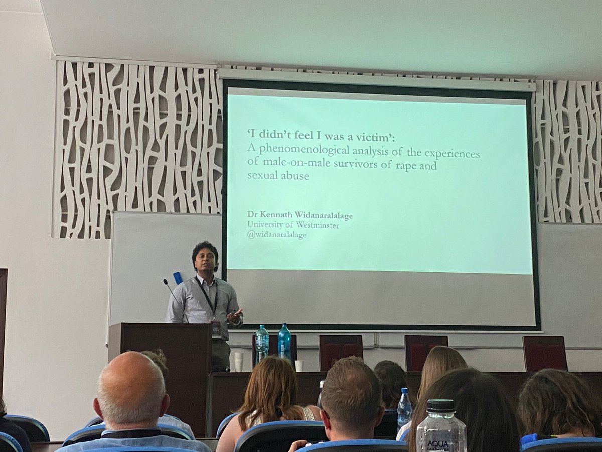 Dara Mojtahedi (@darapsych) on Twitter photo Powerful talk by <a href="/widanaralalage/">Ken Widanaralalage, PhD</a> on the experiences of male on male victims of sexual abuse #eapl2023 Powerful talk by <a href="/widanaralalage/">Ken Widanaralalage, PhD</a> on the experiences of male on male victims of sexual abuse #eapl2023