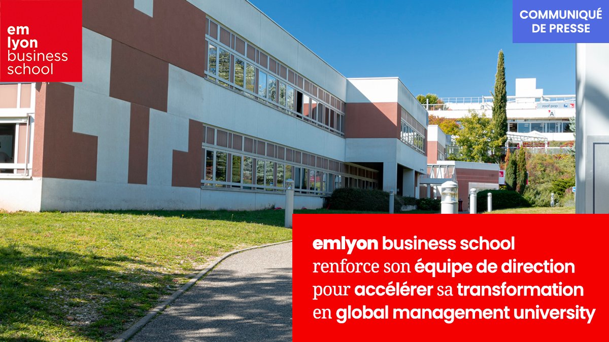 [#Communiqué] emlyon business school renforce son équipe de direction pour accélérer sa transformation en global management university em-lyon.com/emlyon-renforc…