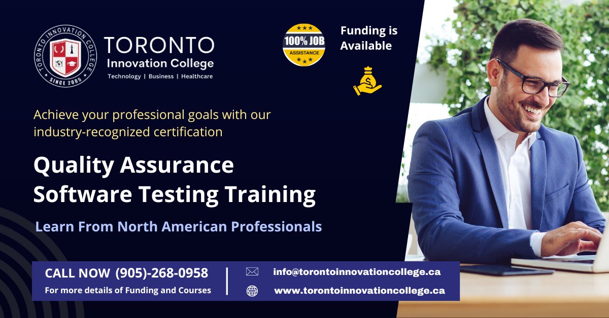 IibsSap38978's tweet image. Quality Assurance Professional Training
Avail funding opportunities Guarantee of 100% job assistance Batch Start Date: 16 Jul. 2023 For further details contact us via email at info@torontoinnovationcollege.ca or +1-905-268-0958
#QualityAssuranceTraining #SoftwareTestingTraining